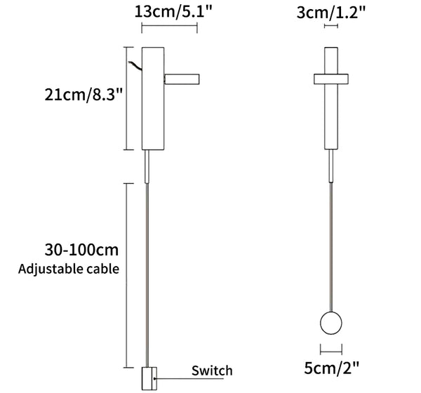 Axis wandlamp