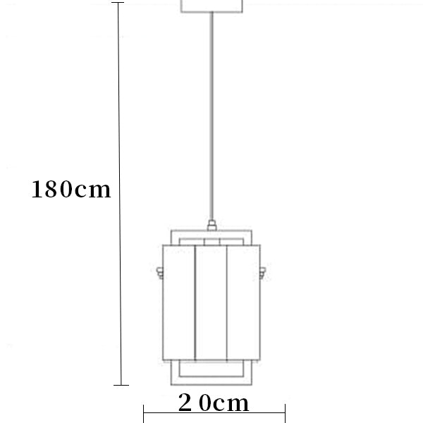Vierkant frame gebarsten glazen lampenkap wandlamp