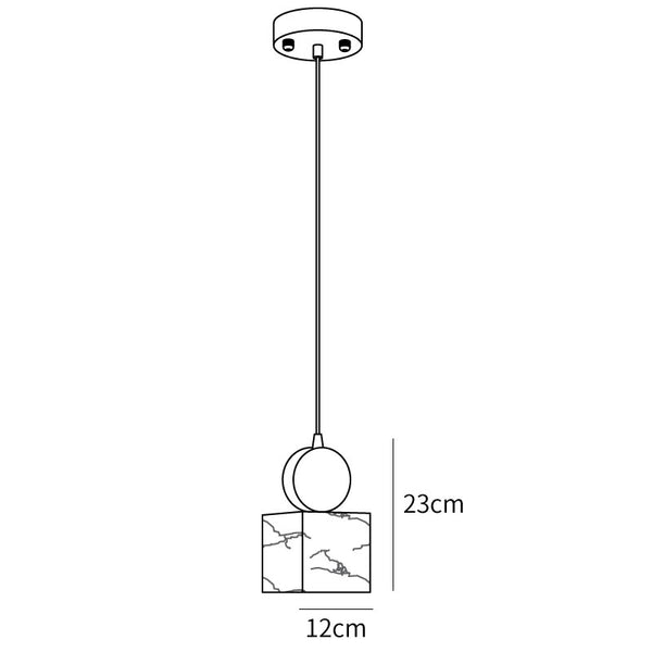 Etruskische marmeren hanglamp
