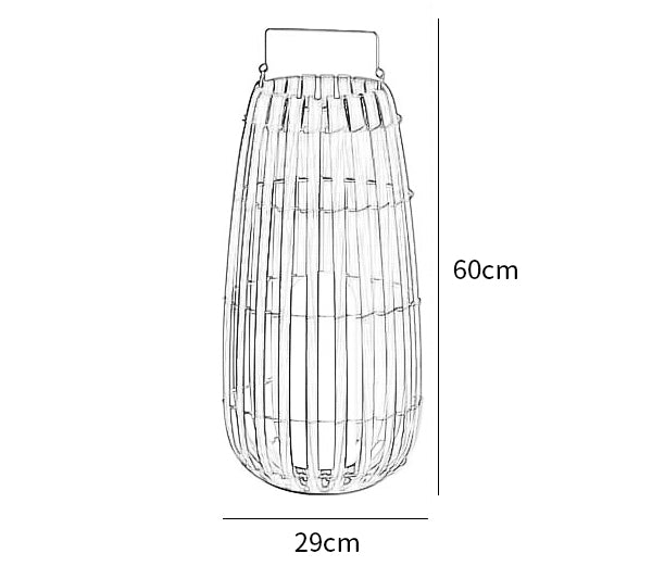 Tuin rotan vloerlamp